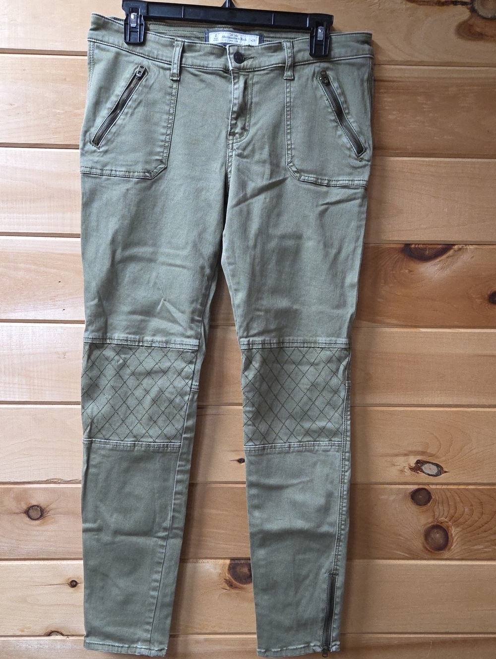 Abercrombie & Fitch Olive Green Women's Cargo Jeans